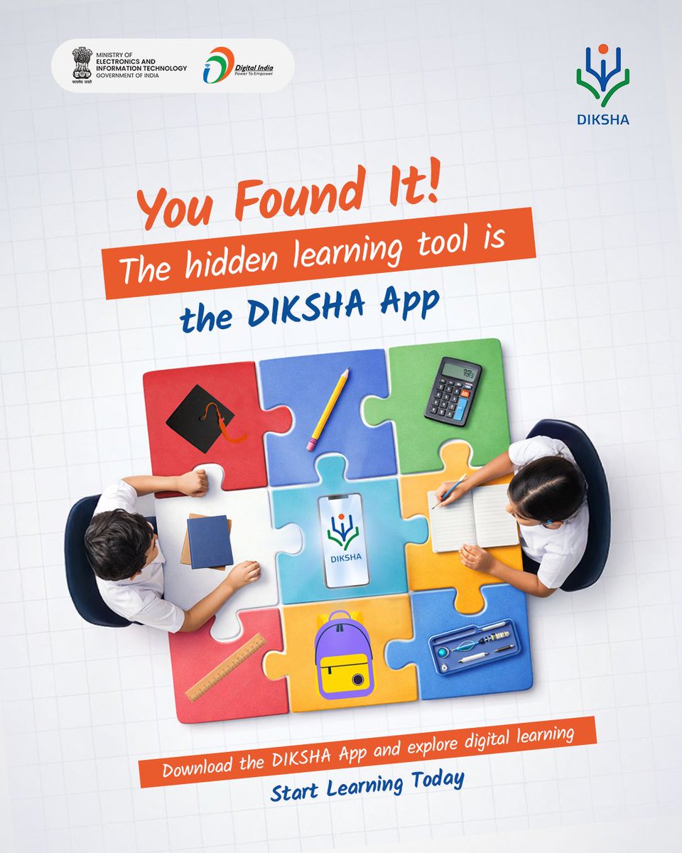 NeGD_GoI's tweet image. 🔎 Look closely and comment “Found it!” when you spot the hidden learning tool.
 Check our story to see if you got it right!

#DIKSHA #SpotTheLearningTool #DigitalLearning #EducationForAll #DigitalIndia