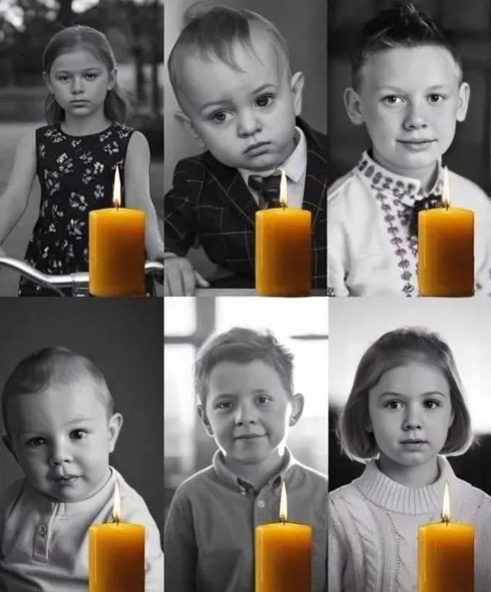 Ukrainian kids killed by Russian terrorists in Ternopil last year.
RIP little angels.
Never forget. Never forgive.