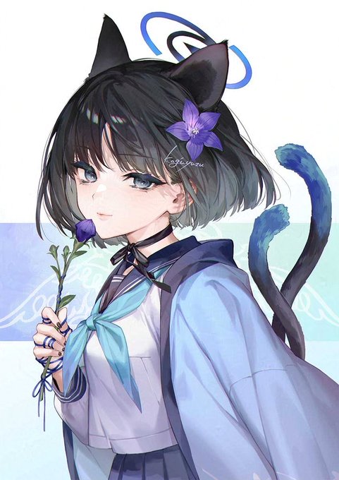 キキョウの黒爪を塗り足した完成版