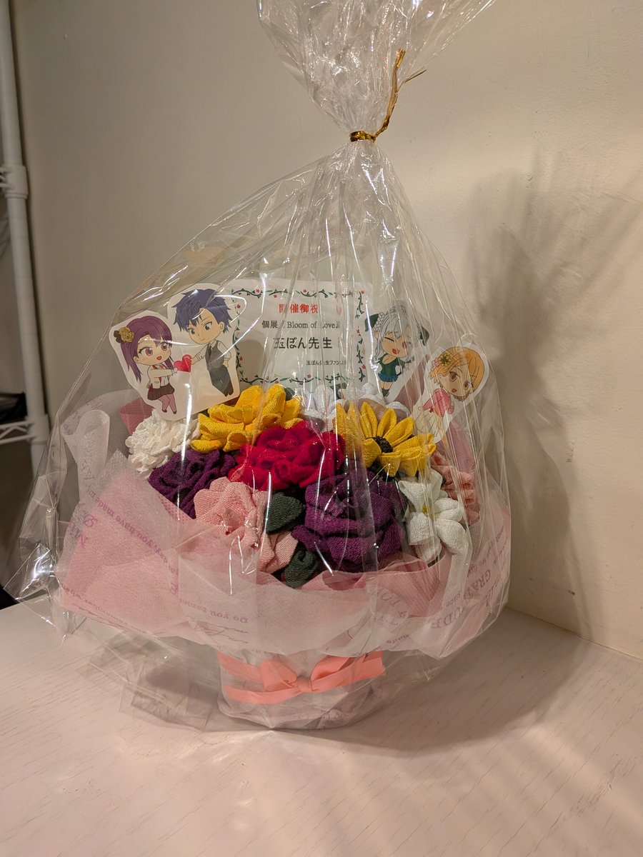 あと、お花も頂いて飾られておりました🌸
めっちゃ可愛いイラスト付き🥰
こちらも後日送って頂けるようですがまずはお先にお礼を、ありがとうございます～‼️🙇‍♂️ 