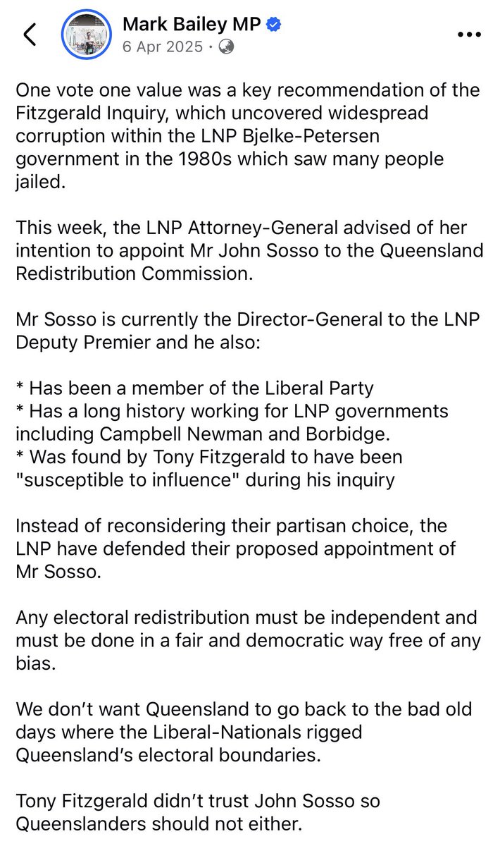 The Crisafulli QLD LNP government are continuing to be likened to the jackboot Joh era. This is not without merit considering that the LNP continues to utilise the taxpayer-funded treasury as their own personal piggy bank and redirecting much needed funding from education, health