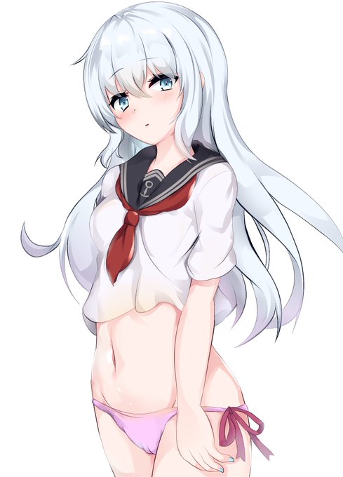 響といえばお腹! #艦これイラスト 