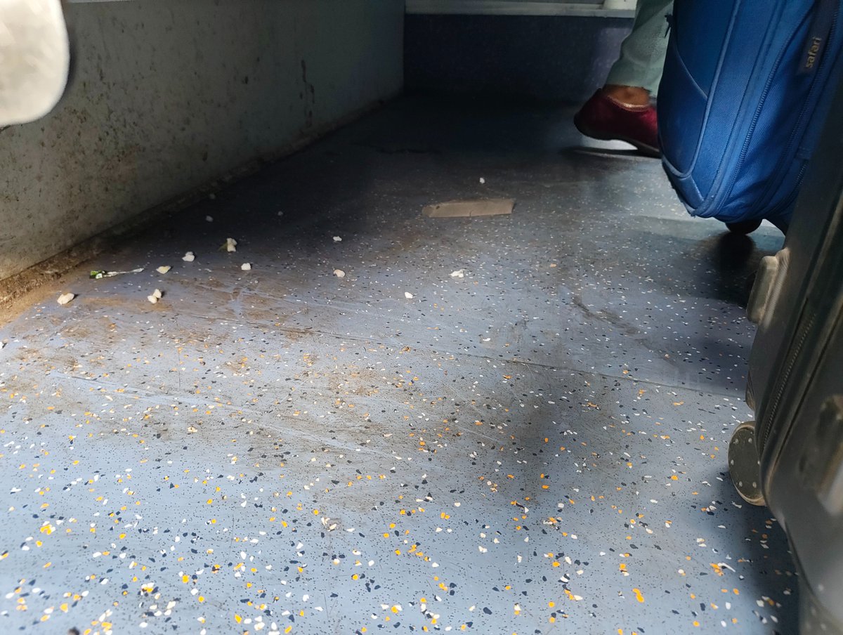 Ravindras261's tweet photo. Extremely dirty coach Number A2 in Saptkranti Express 12557, please help

Seat 33

@RailMinIndia @RailwaySeva https://t.co/0uS1jGjg4W