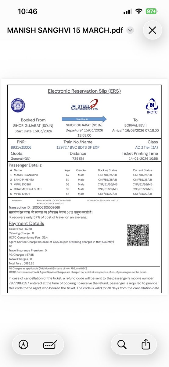 deep_doshi's tweet photo. @RailMadad 
Chart has been prepared but due to some circumstances we need to change boarding point from Sihor to Limbdi. https://t.co/wpLCJ0iIlq