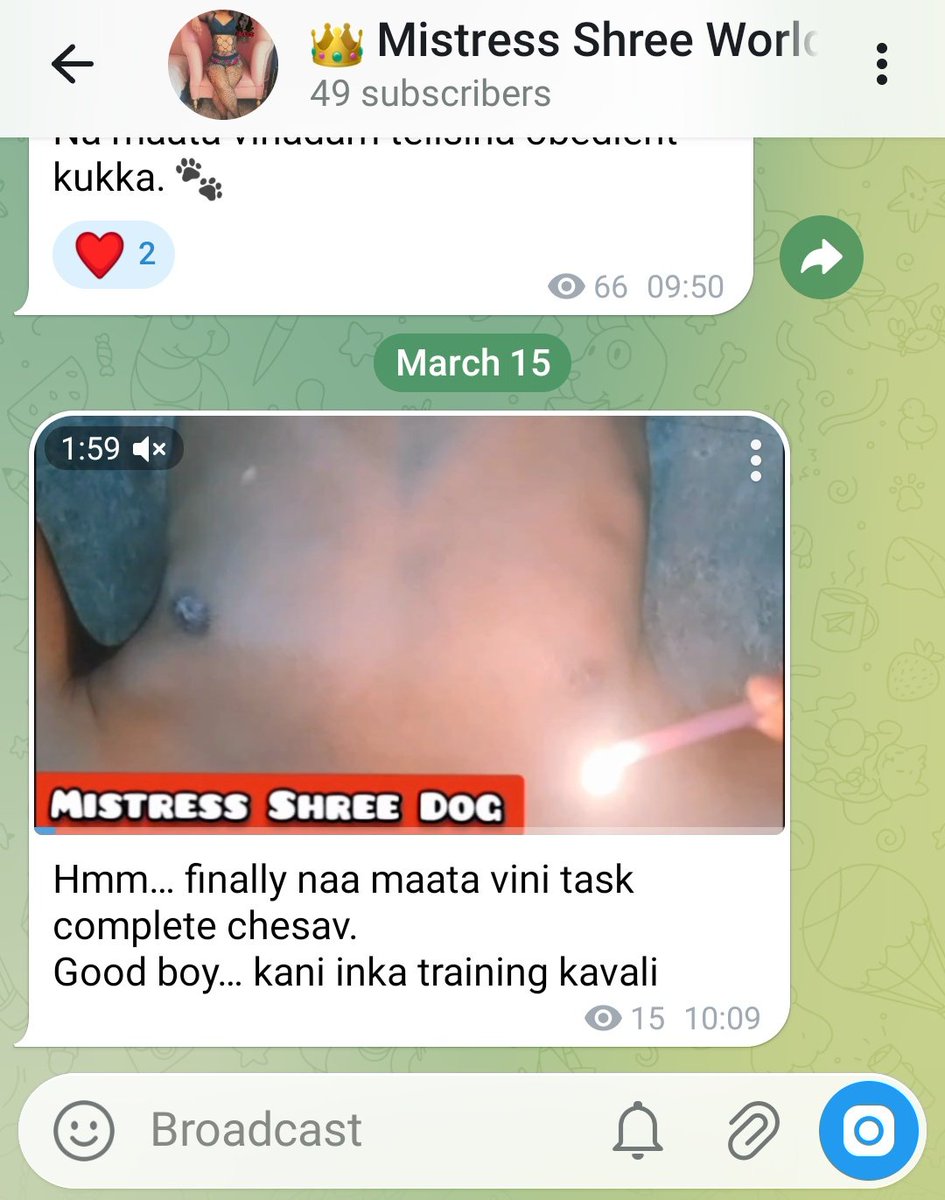 Mistress_Shree's tweet photo. Finally naa order complete chesadu...🐕
naa slave discipline nerchukuntunnadu.
Good… but training inka migilindhi. https://t.co/E869gXu14v
