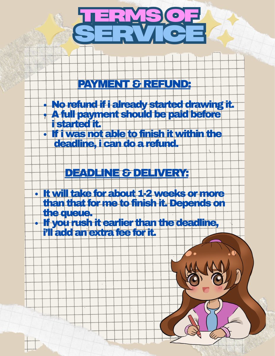 kldesign011's tweet image. I’m open for doing a commission now in Chibi style. 😊🤚🏻 The background doesn’t include in the prices since i can’t do it for now. You can send a couple of reference pics and the pose that you want. #artistsofinstagram #artcommissions #supportartist #chibidrawing #digitaldrawing