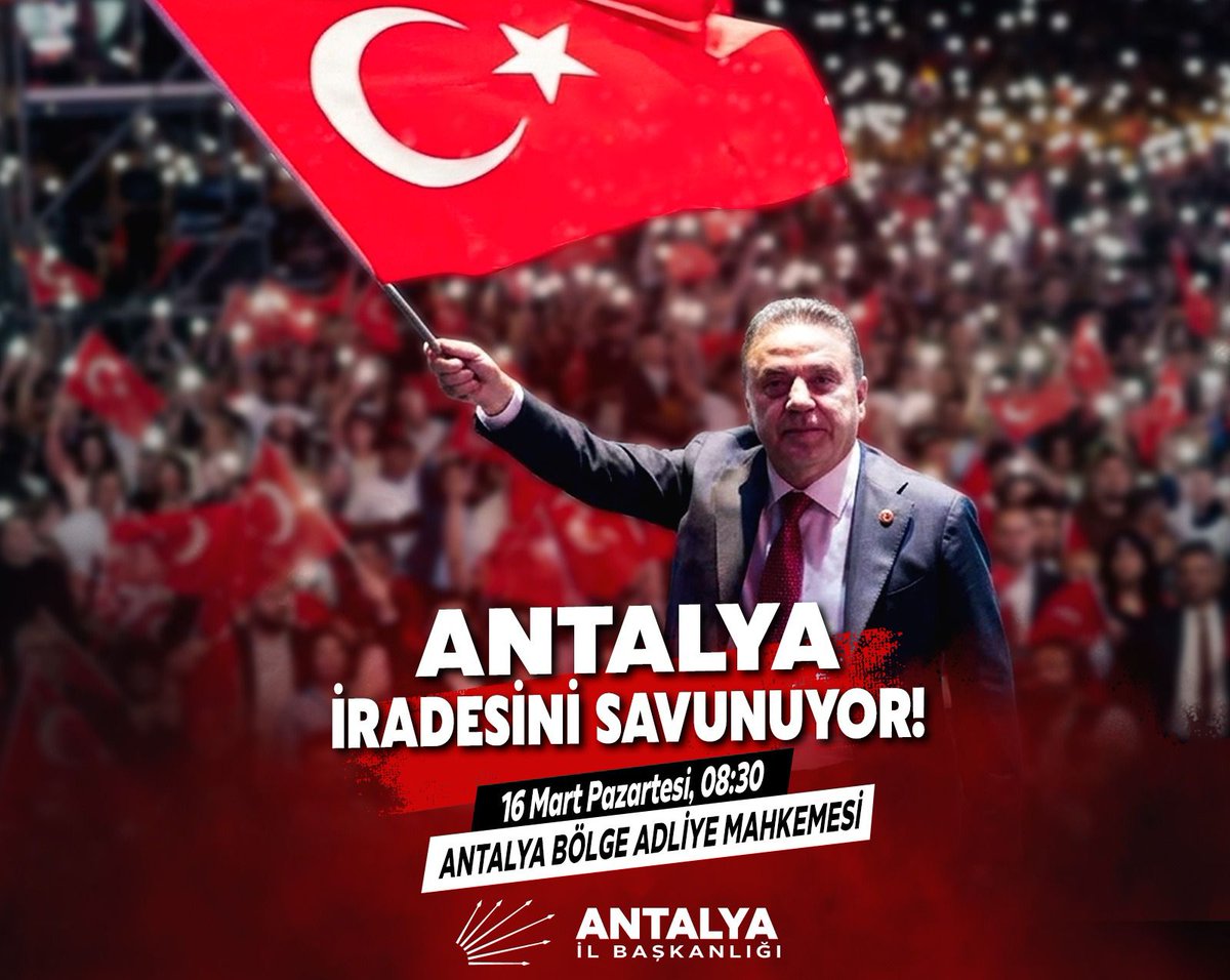salihcanakbas7's tweet photo. Antalya susmaz, iradesine sahip çıkar!
Hukukun ve demokrasinin yanında olmaya devam edeceğiz. 
Yarın hep birlikte Antalya Bölge Adliye Mahkemesinin önünde buluşuyoruz. @BocekMuhittin https://t.co/GimgoQfcoD