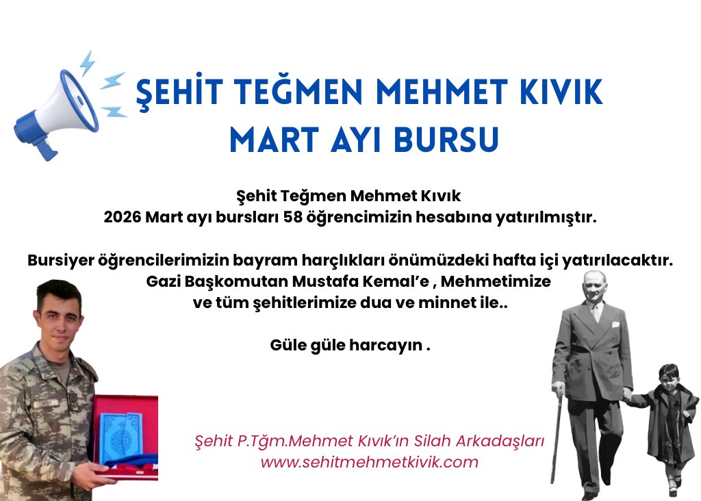 Beş senedir adın yüzlerce öğrenciye umut oldu, biz yaşadıkça da umarız olacak…

Ruhun şad olsun devrem.
Mehmet ağabeyinizden dualarını esirgemediğiniz bir pazar daha olsun gençler 🙏🇹🇷

sehitmehmetkivik.com