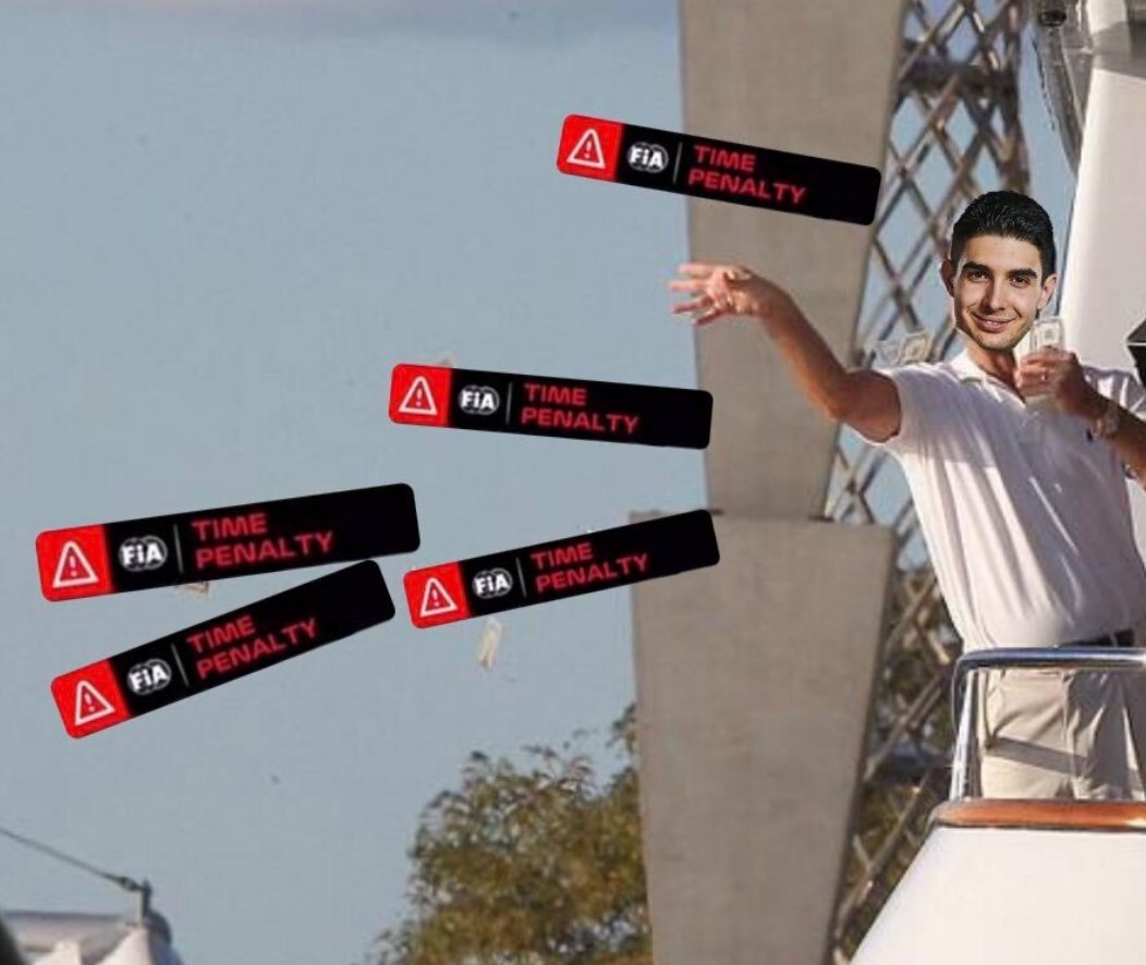 wearetherace's tweet image. 10 SECOND PENALTY TO OCON