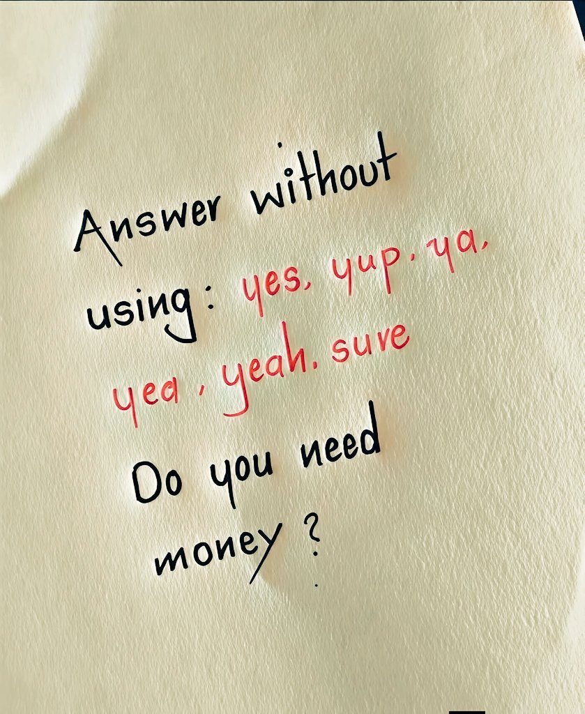 What would you say?