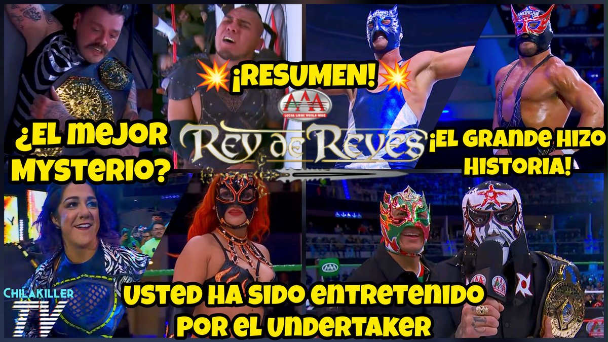 Chiilakilller's tweet image. 🏃‍♀️¡CORRELE!🏃
🚨🔥¡NUEVO VÍDEO!🚨🔥 
RESUMEN COMPLETO DE #AAAReyDeReyes
¿EL MEJOR MYSTERIO?
Vean el video y dejen su like❤
Link: youtu.be/tTYRfdKBcpc
#AAA #DominikMysterio #ElGrandeAmericano #ElHijoDelVikingo #Penta #ReyFenix #Flammer #Bayley #LaParka #SantosEscobar #WWE