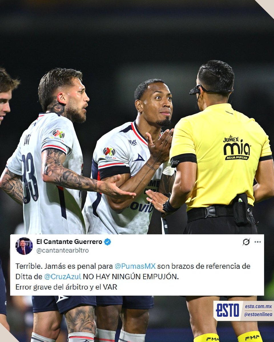 ¿Solo con "ayudaditas" empatan a 'papá'? 😏

Ojito al tuit del Cantante Guerrero donde explicó que nunca debió existir penal a favor de los Pumas. ❌🐾