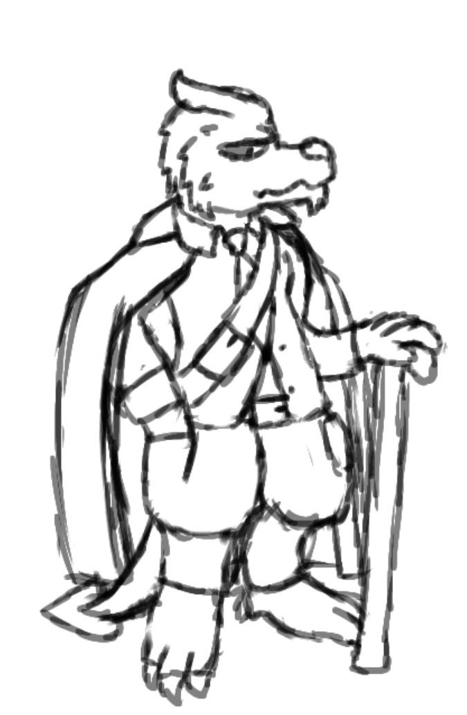 SIudger's tweet photo. sketch of old kobold bladesinger https://t.co/ho1XYtdWEb