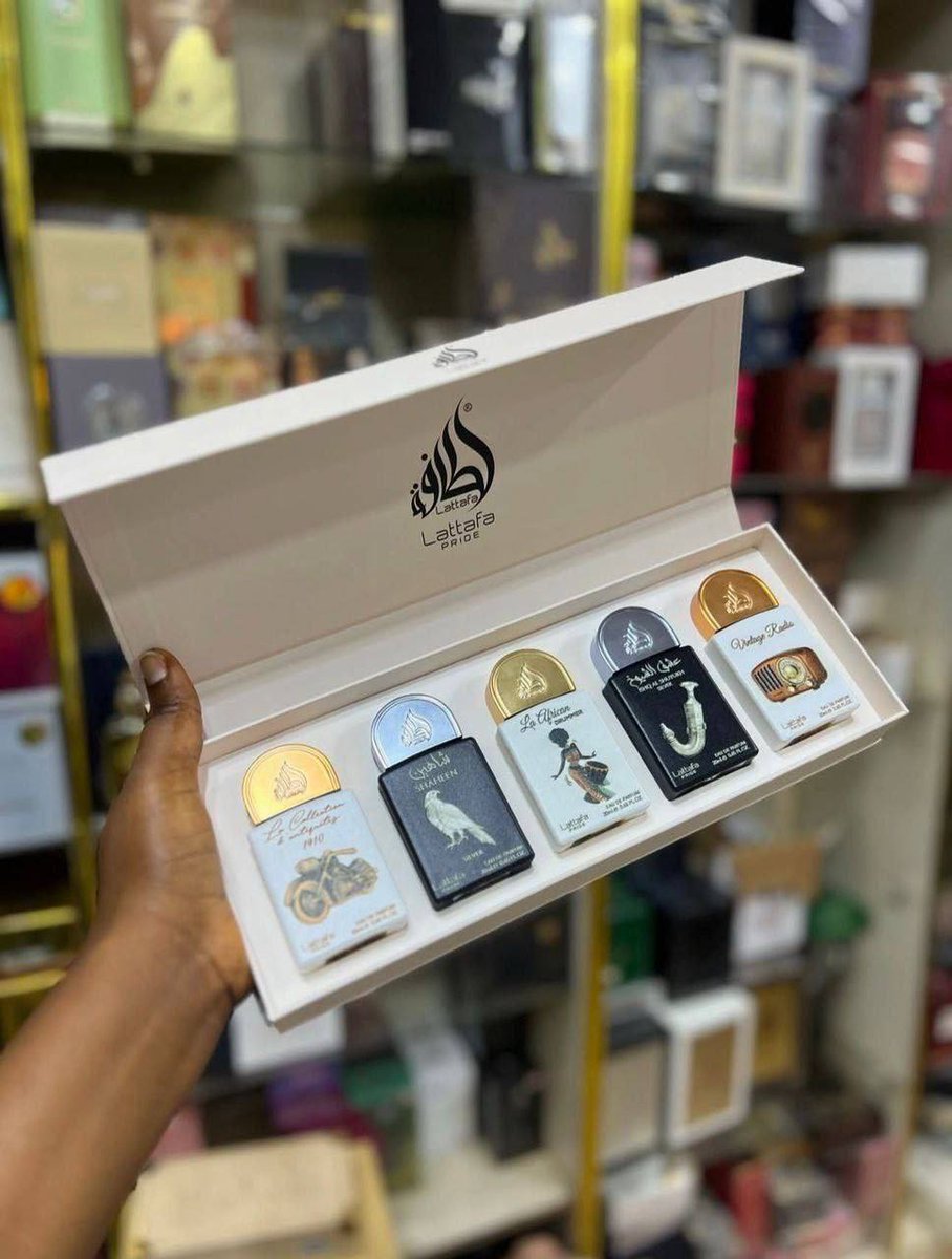 Rodiah3123891's tweet photo. LATTAFA 5 in 1 gift set going for 35,000 each https://t.co/91ItdGTOSw