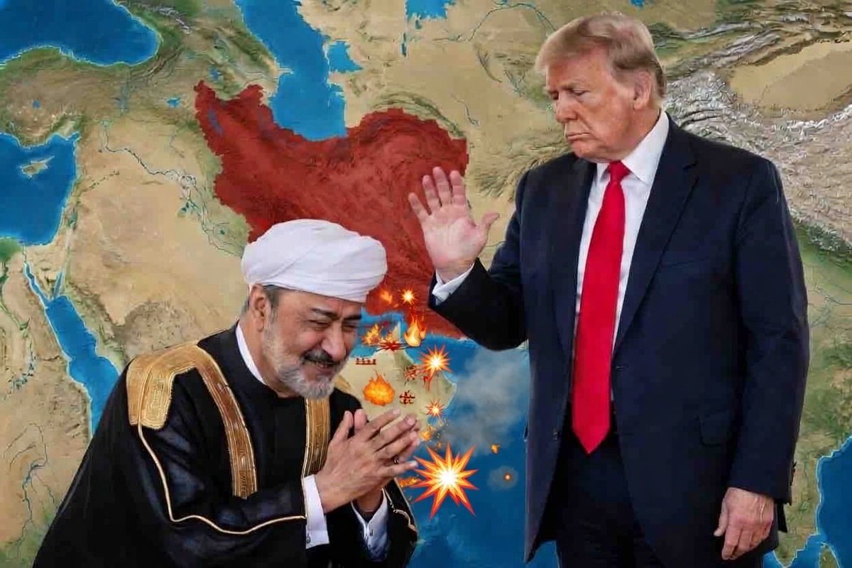 athanifhd's tweet photo. نقلاً عن رويترز أمس:
ترامب رفض طلباً مقدماً من النظام السلطاني لإيقاف الحرب على إيران!

#عُمان #إيران 
#حرب_الخليج_الثالثة https://t.co/1HJsxGvgV3