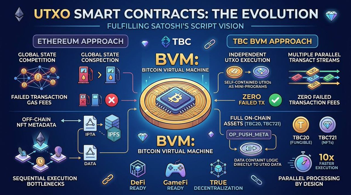 🧠 UTXO Smart Contracts: The Return and Evolution of Programmability

Satoshi planted the seeds of extensibility long before "smart contracts" became a buzzword.
TBC is finally harvesting that vision. 🧵👇

📜 The Prophecy Hidden in the Script System

"The scripting language is
