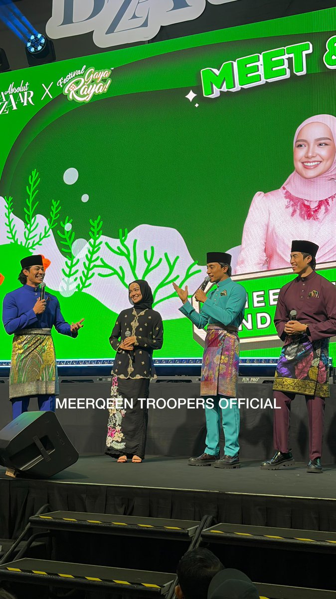 Meerqeen and the casts of Thariq Ridzuwan His Treasure lighting up the stage at Absolut Bazaar, MITEC KL on 13 March 🤍 #meerqeen