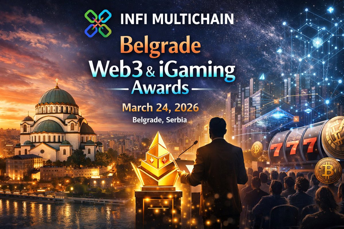 INFI_MultiChain's tweet photo. 🚀 Big milestone for the INFI MultiChain Ecosystem 🚀

We’re proud to announce that INFI MultiChain has been nominated at the Belgrade Web3 &amp; iGaming Awards.
📅 March 24, 2026 📍 Belgrade, Serbia

Let’s talk about why this moment matters for the future of Web3. 👇 https://t.co/k9l21izYi8