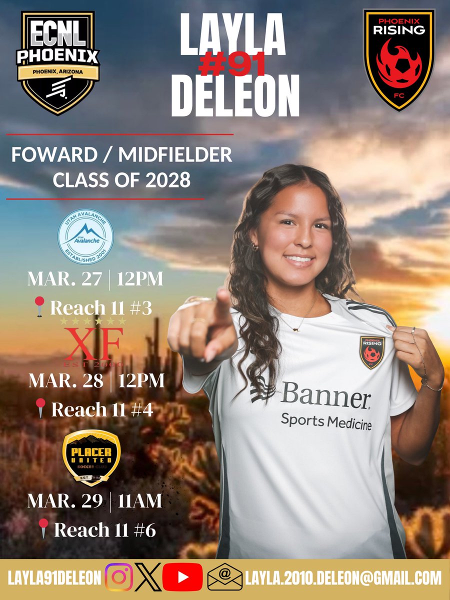 layla91deleon's tweet photo. Ready for @ECNLgirls Phoenix Showcase! 
#classof2028 #PhoenixRising #showcase #ecnl #collegerecruitment https://t.co/AUPEDN6RvL