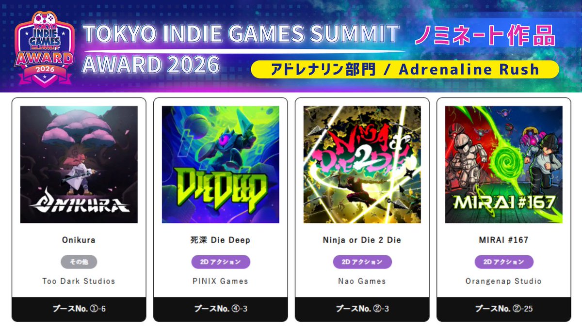 TOKYO INDIE GAMES SUMMIT tweet media