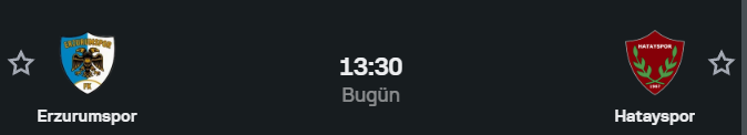 Günaydın futbol ailesi! ☀️ Erzurumspor FK vs Hatayspor analizi yayında! 📈⚽️

🏟 Erzurum kalesi kapalı! (Son 10 maçın 9'u clean sheet) 🛡️ 
🏹 Eren Tozlu ve ekibi durdurulamaz; 10/10 gol kaydettiler! 🎯
📉 Hatay tarafında ise gol yolları tamamen tıkalı görünüyor. 🧱
Tahminim: