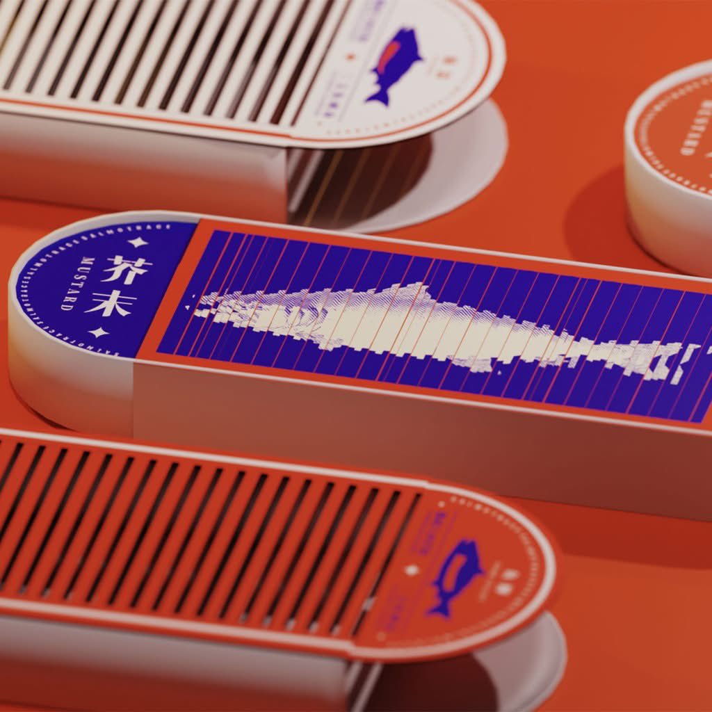 NgDoVinhPhong's tweet image. The #SalmonTrace packaging uses a clever moiré sliding sleeve to animate a salmon swimming as the pack moves—turning static #illustration into a dynamic #visualexperience.
Student project from Lu Xun Academy of Fine Arts
#packagingdesign