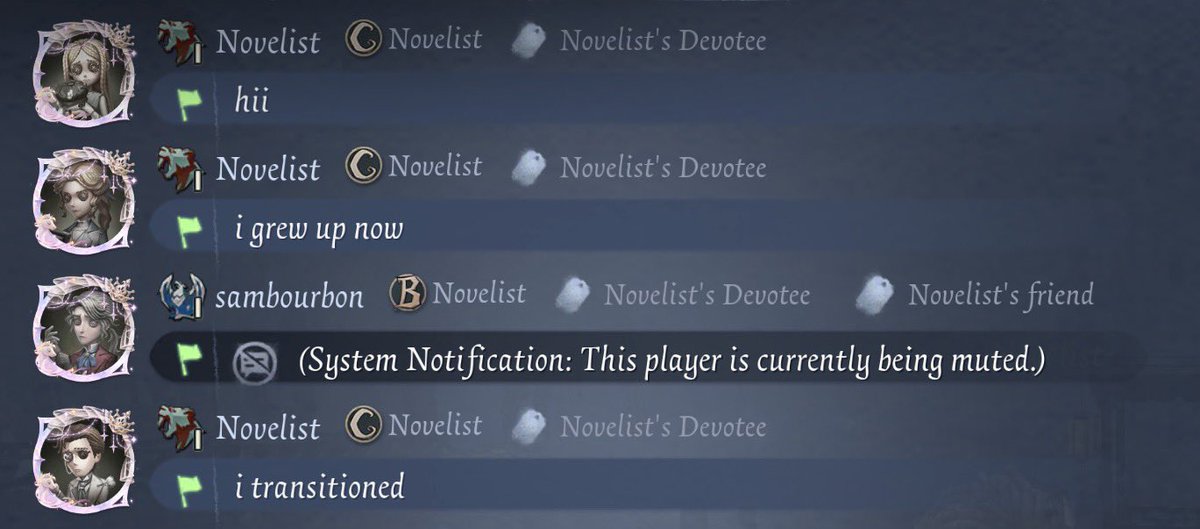 I was trying to make a story of events using my portrait but then a chopped ass Frederick rudely announces theyre muted