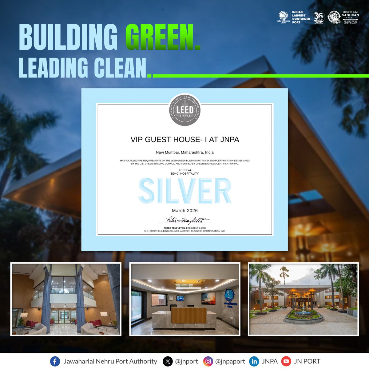 जवाहरलाल नेहरू पत्तन प्राधिकरण (JNPA) tweet media
