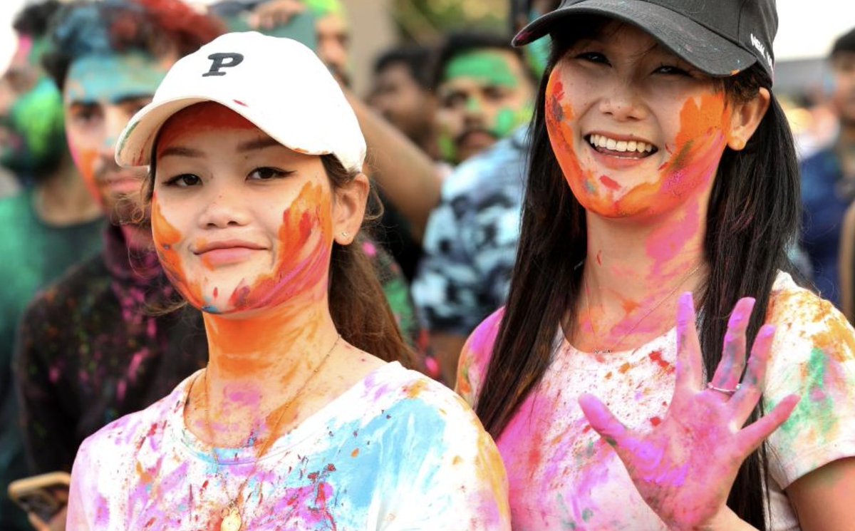 CCTVAsiaPacific's tweet image. From March 13 to 15, #Pattaya, #Thailand, held celebrations for the #Holi Festival. Also known as the Festival of Colors, the festival involves people smearing colored powder on each other to welcome the arrival of #spring.
Pics via Xinhua