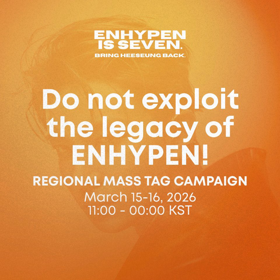 ENHYPENBrasil_'s tweet photo. B-ENGENEs! Agora das 3h ate as 5h vamos usar as tags CHINESAS!

我們要求HEESEUNG繼續作為ENHYPEN的正式成員，並將繼續追究BE:LIFTLAB任何威脅組合身分和完整性的行為的責任。

請勿利用ENHYPEN的遺產牟利
#BEACCOUNTABLE_BELIFT
#ENHYPEN_IS_SEVEN
#HEESEUNG_STAYS 

*刪除 BELIFT 字樣至關重要。 https://t.co/XLplbQMuj5