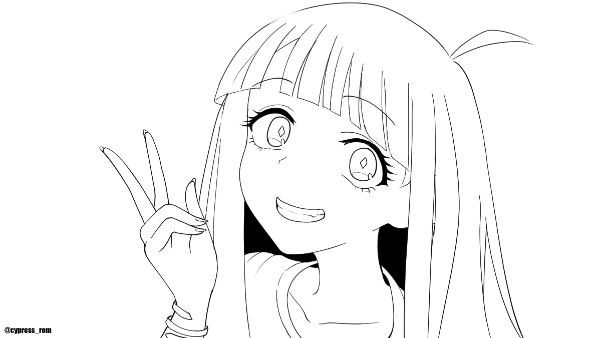 超かぐや姫の目の描き方好きですという絵 