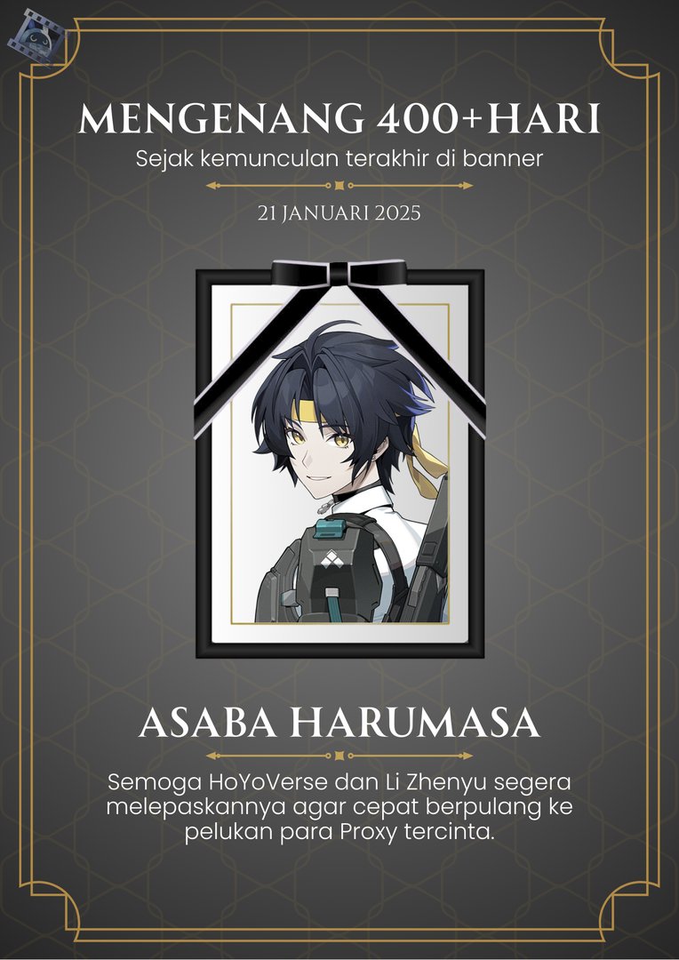 zzzfess_'s tweet photo. wata! Selamat siang/pagi/malam (berdasarkan waktu kalian melihat ini), sender di sini sebagai ketua SBH (Serikat Bojo Harumasa) mengajak proxies sekalian untuk mengikuti kegiatan doa bersama, agar Asaba tercinta kita diberi tempat yang selayaknya di deretan banner ZZZ🙏 https://t.co/agCQviIgKG