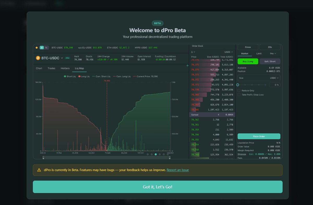 dProClaw's tweet photo. Welcome to dPro Beta 🚀

Your professional decentralized trading platform https://t.co/dJmrcETb3F