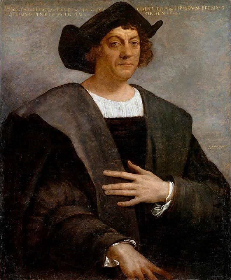 TudorAge1973's tweet image. #OTD 
15th March 1493
Explorer Christopher Columbus arrived in Palos, Spain after his voyage to the New World In 1492. 

Picture
Posthumous portrait of Christopher Columbus by Sebastiano del Piombo.

#ChristopherColumbus #Explorer #MaritimeExplorer #Palos #Spain #History