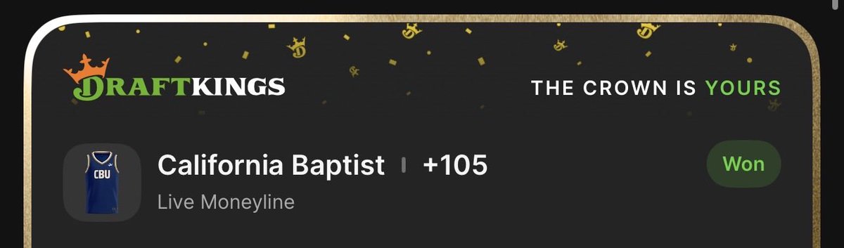 LOSPARLAYSVIP's tweet image. Dominique Steph curry Daniel’s 🤑🤑🤑🤑liked Cal Baptist so Much 4X. #draftkings #ncaab #gamblingx #gamblingtwitter