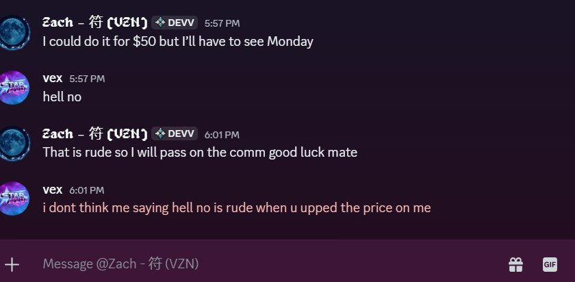 failedgamesdev's tweet photo. @RobloxGooroo terrible customer service btw, adds bloatware framework to the requested commission (200+ useless modulescripts framework), customer asks for it to be deleted, says its gonna cost $30 to delete HIS framework bloatware and then later bumps it up to $50 and when denied blocks him. https://t.co/9wNUmroBNy