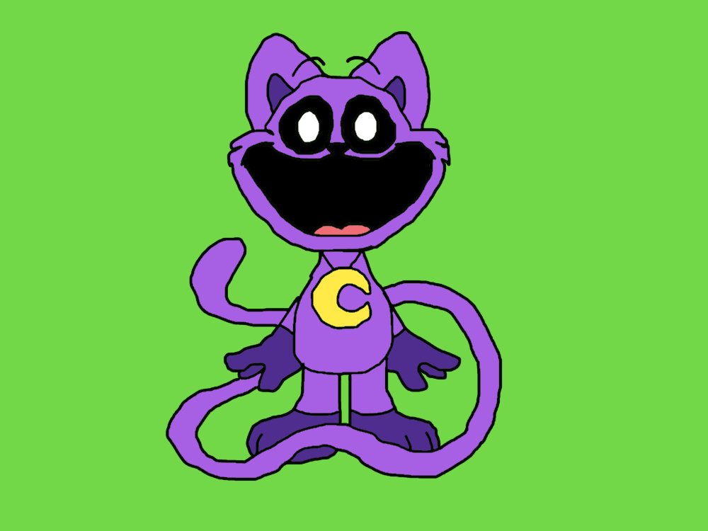 i traced catnap, it went uhhhh... ok, definitely not bad #poppyplaytime #catnap #art #smilingcritters