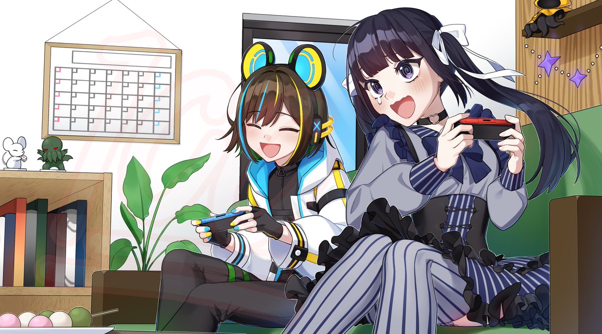 chiro_64's tweet photo. お揃い絵を制作したくてコテキャそるに作ってもらって天才知り合い絵師しらす神に描いてもらいました！いつもありがとう🌟(少し加工してます) https://t.co/AHsFWJESiz