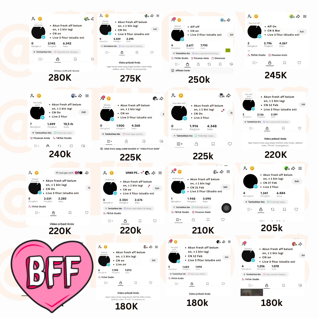 nata • Jual Beli Akun TikTok | stucdys tweet media