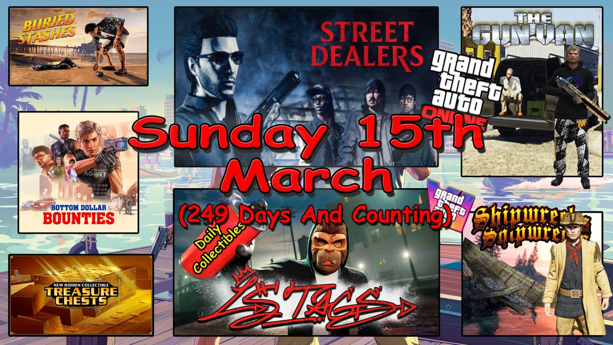 flyinscot35's tweet photo. Street Dealers, LS Tags, Gun Van, Shipwreck plus more Locations Sunday 1... https://t.co/wxiUQ3Adsx via @YouTube #GTA6 #GTAOnline #GT5 #RockstarGames https://t.co/dOsEIyxWTC