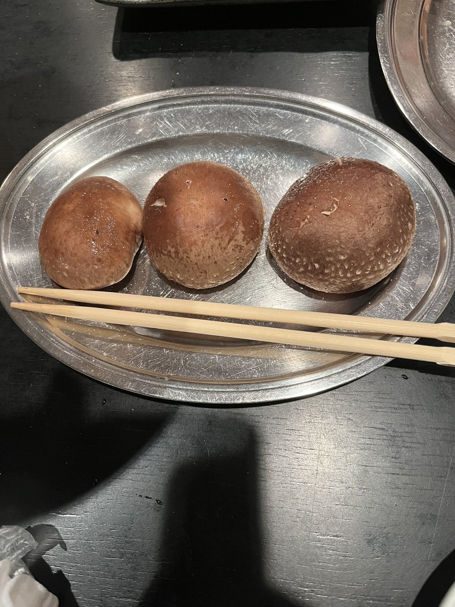 昨日、食べた、しいたけ🍄

小さいロールパンくらいの大きさだった。
そして、おいしかった😋