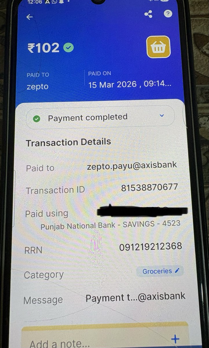 deepak80mba's tweet photo. Zepto order ID JLKMGGCND14993 got cancelled automatically at 9:15AM today and payment deducted through UPI since then I am trying to reach care centre but AI boat is continuously refusing &amp; denying the payment receiving. Please refer the screenshot and help @ZeptoNow https://t.co/rI4BPEsDVu