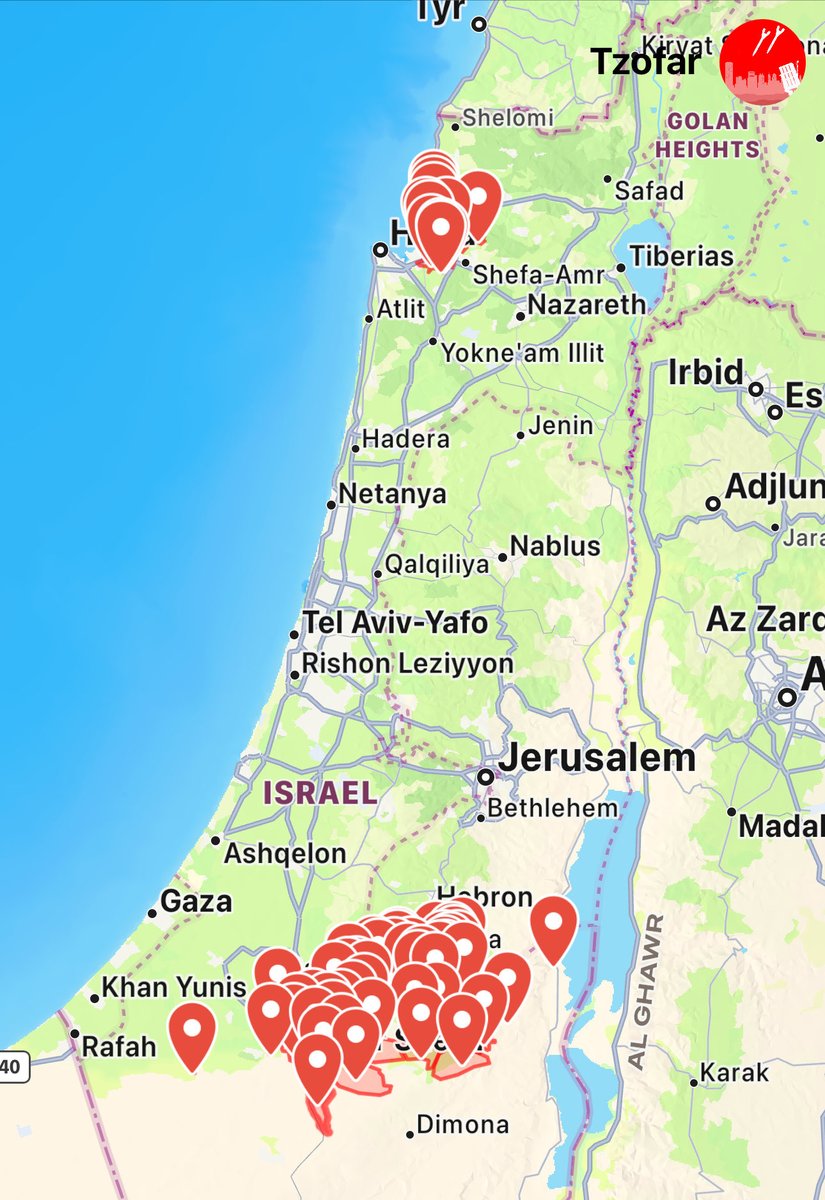 Ostrov_A's tweet photo. 🚨 Air raid sirens now in the north and south of Israel, in what appears to be a coordinated attack from Iran and Lebanon. https://t.co/80hIjdJs6Y