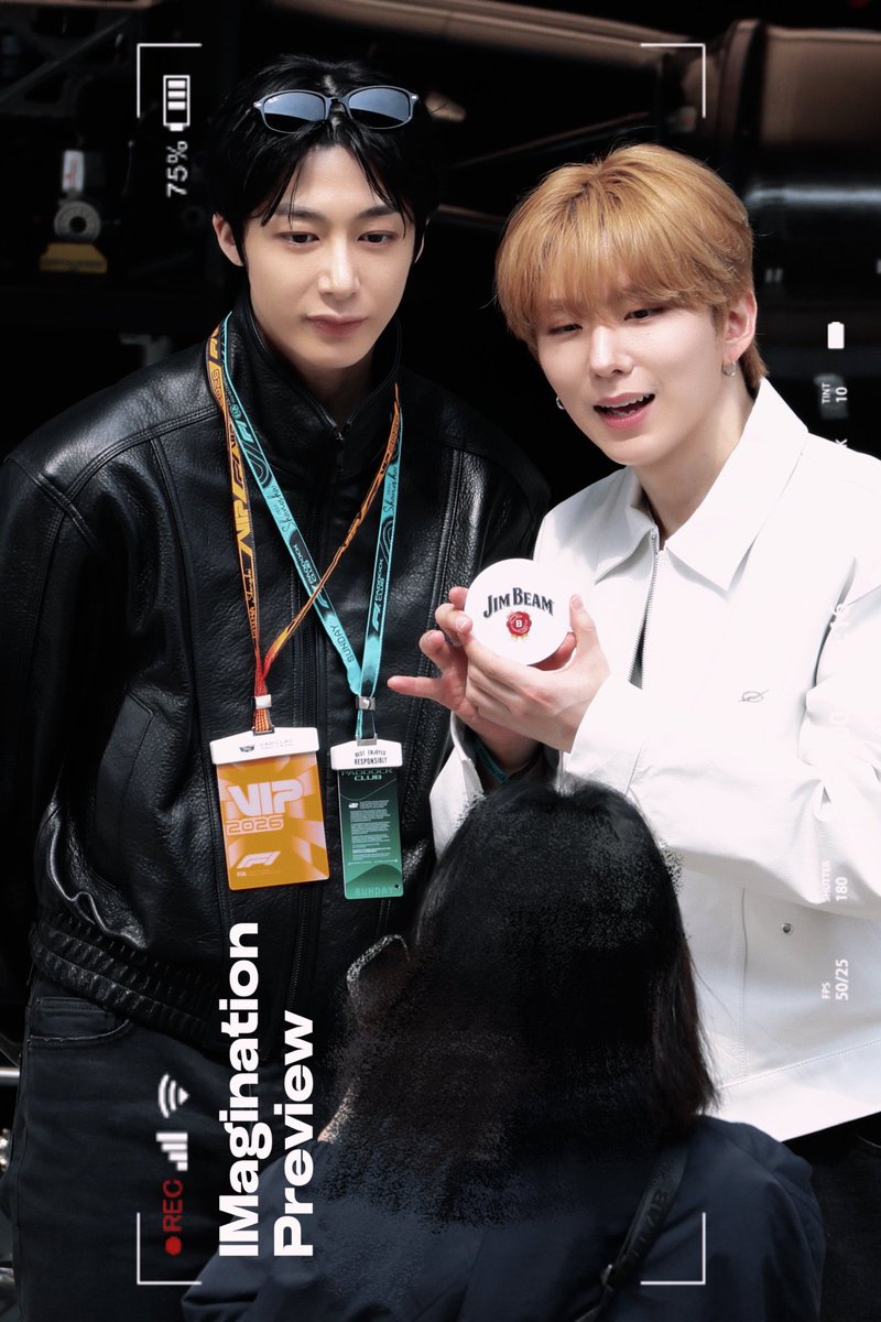 SCUDERIAFEMBOY's tweet photo. there’s so many kpop idols attending this gp i’m genuinely shook.. the crossover https://t.co/766pmGyl5m