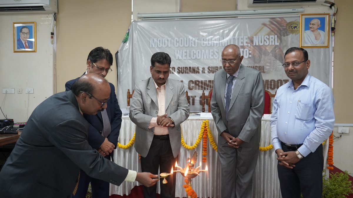 nusrlranchi's tweet photo. The inaugural ceremony of the 2nd Surana &amp; Surana and NUSRL National Criminal Law Moot Court Competition (2025–26) was held on 13 March 2026 at the campus https://t.co/7Xto1Pk9c6