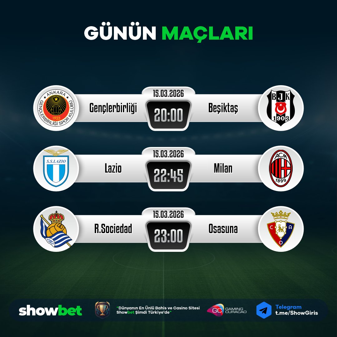 👑ShowBet'te Günün Fırsat Maçları – Oranlar Uçuşta!