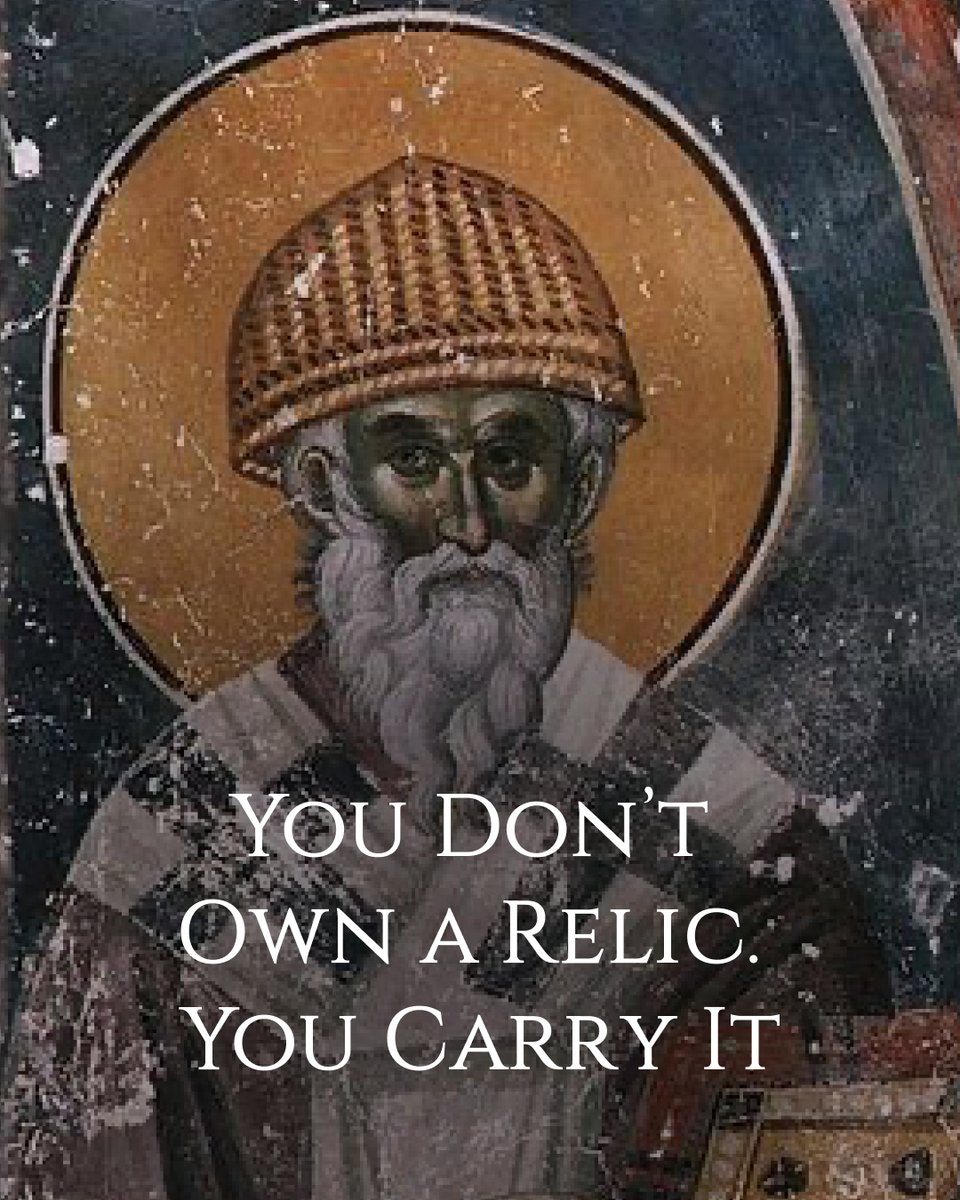 A relic in your home isn’t decoration — it’s a weight.

You become part of the chain.
Before you: monks fleeing burning cities, priests hiding bones, families carrying saints through generations.
