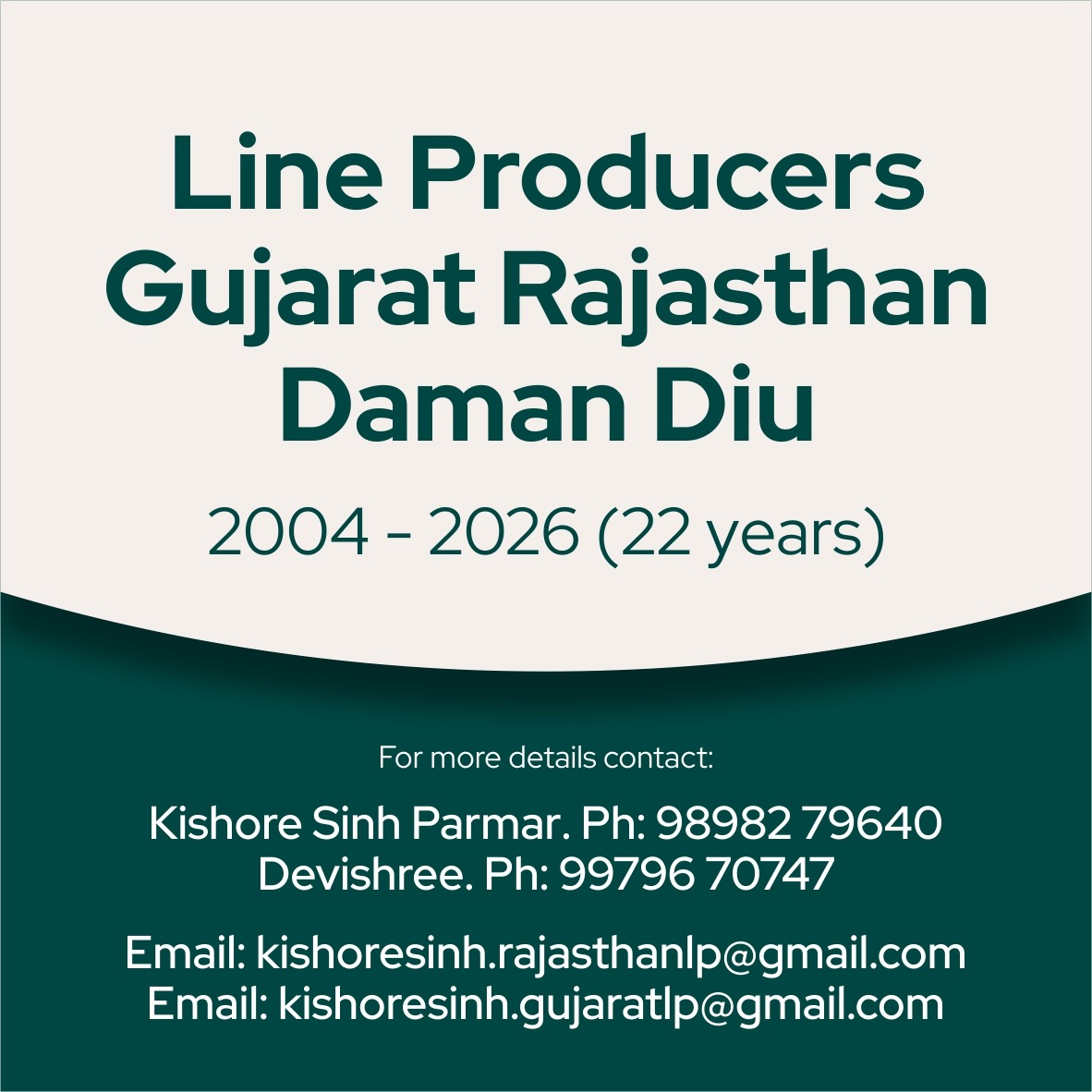 GUJARAT + RAJASTHAN ( Line Producer - 22 years ) tweet media