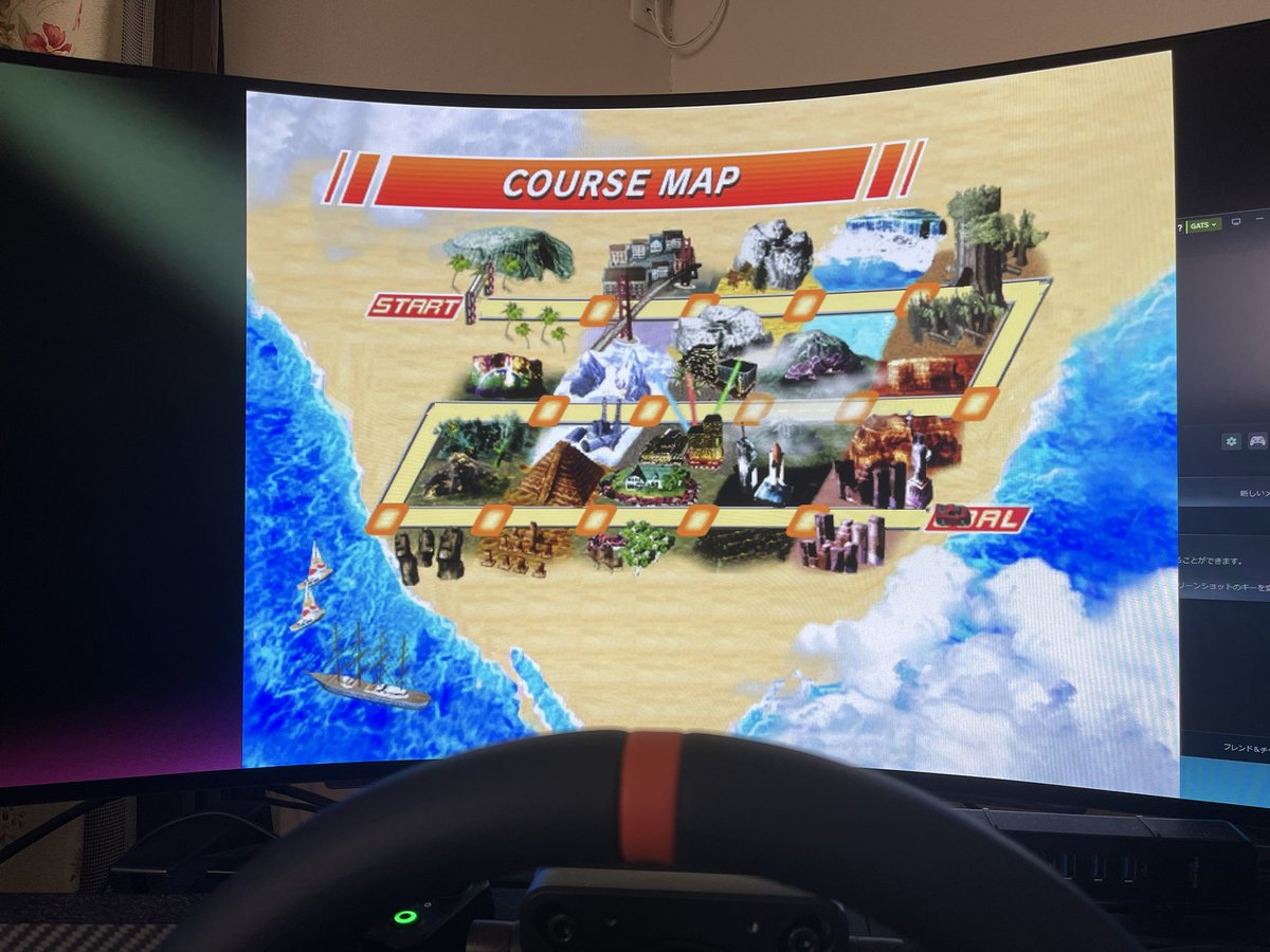 guts_game_7's tweet image. #outrun2006tweaks 

very hard だと当たり屋多いな。
頻繁にギア切替すると、H1SQシフターの場合、ノブ部分が回り始めてI→Hパターンに勝手に切り替わるね。
ドリフト必須のカーブでギアガチャドリフトしたら、やらかした。
プレイ中にノブのポジションチェックしないと🤔