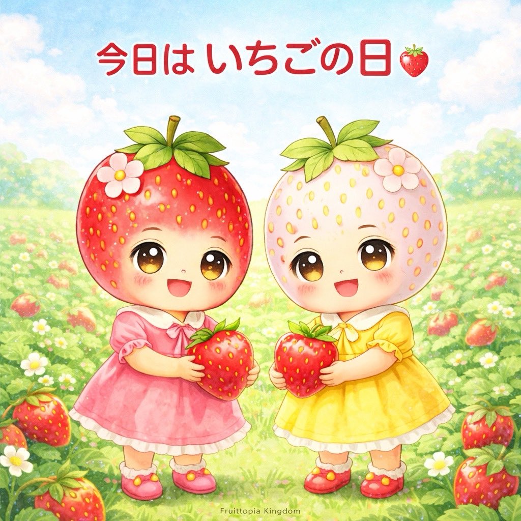Fruitopia_K's tweet photo. 🍓今日は #いちごの日 🍓
フルートピア王国の
イチゴ姉妹から
春のいちごをお届け🍓
#いちごの日
#Fruitopia
#フルートピア https://t.co/qGLVlIieBb